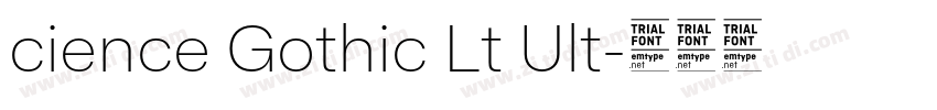 cience Gothic Lt Ult字体转换